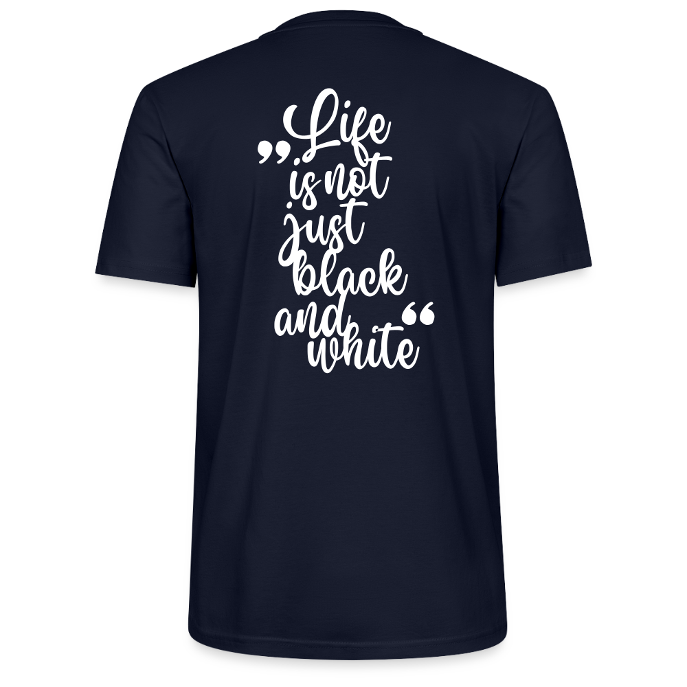 LiNBW. Männer T-Shirt Life is not just black and white - Navy