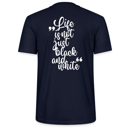 LiNBW. Männer T-Shirt Life is not just black and white - Navy