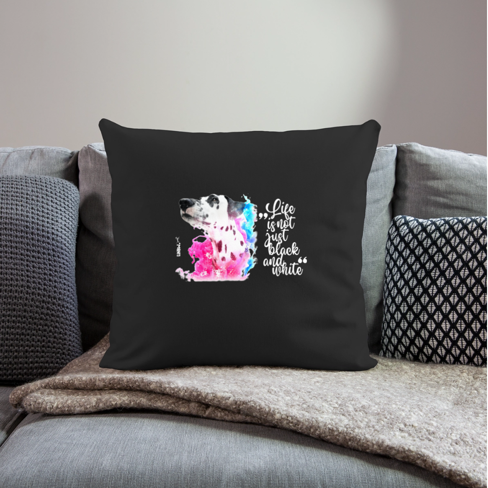 LiNBW. Kissen mit Füllung 45 x 45 cm Dalmatiner Life is not just black and white - Schwarz