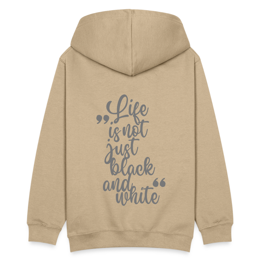 LiNBW. Kinder Hoodie Life is not just black and white - Sand