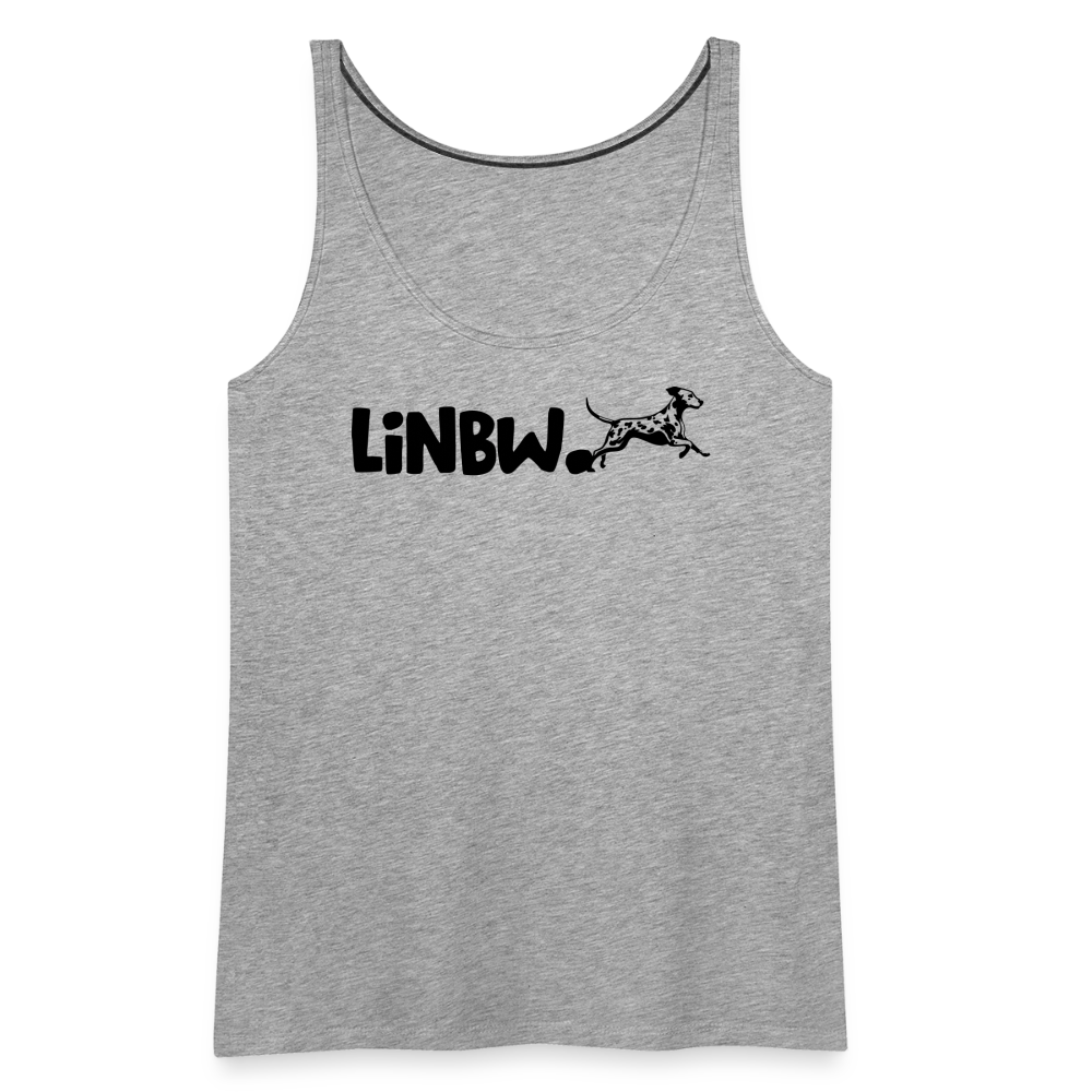 LiNBW. Frauen Tank-Top Life is not just black and white - Grau meliert