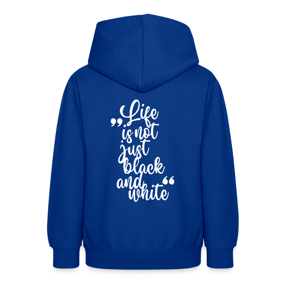 LiNBW. Teenager Hoodie Life is not just black and white - Royalblau