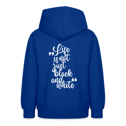 LiNBW. Teenager Hoodie Life is not just black and white - Royalblau