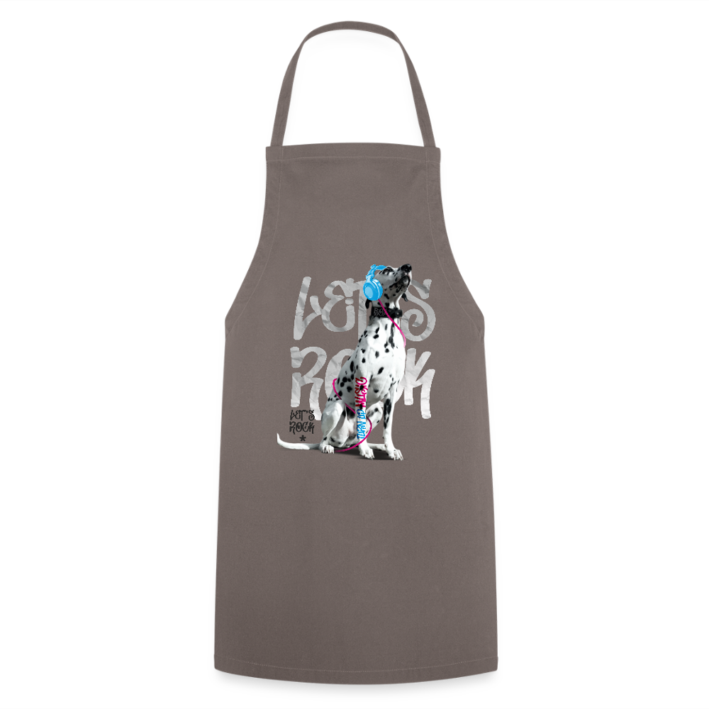 Kochschürze „Let’s Rock“ – Für Dalmatiner-Fans mit Rhythmus im Blut - Grau