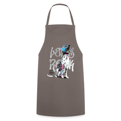 Kochschürze „Let’s Rock“ – Für Dalmatiner-Fans mit Rhythmus im Blut - Grau