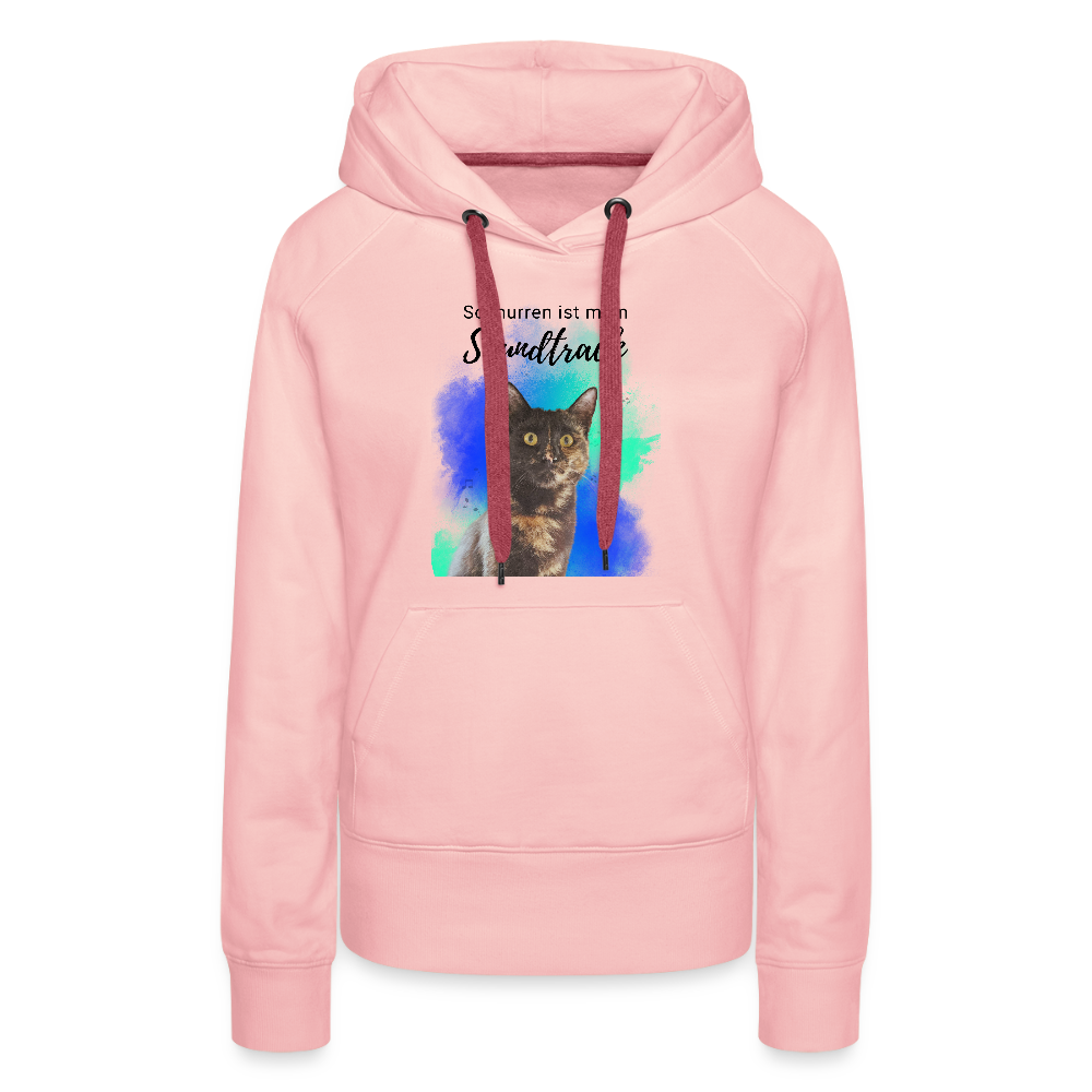 LiNBW.  Frauen Hoodie Schnurren ist mein Soundtrack - Kristallrosa