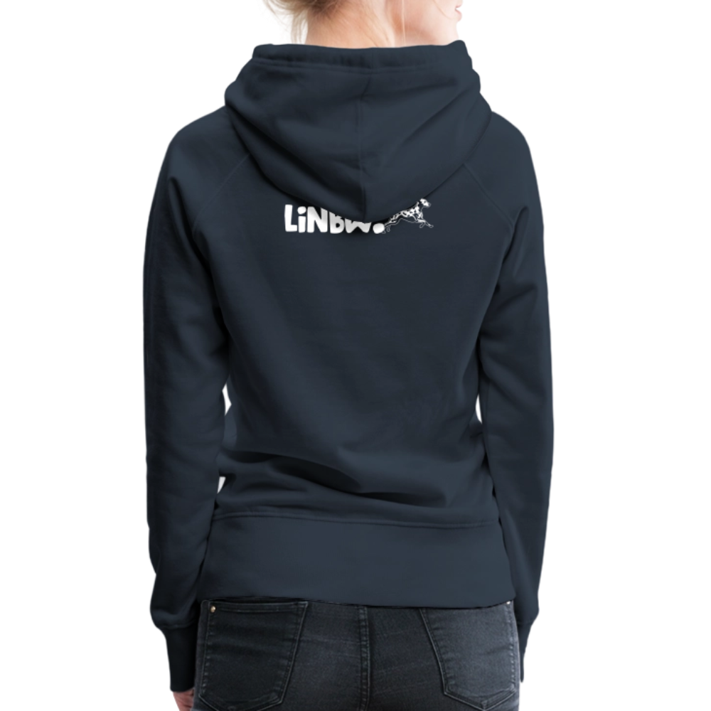 LiNBW. Frauen Hoodie Life is not just black and white - Navy
