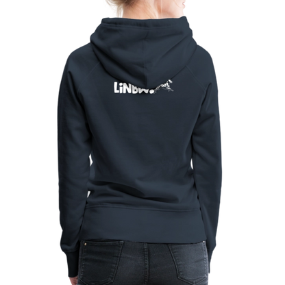 LiNBW. Frauen Hoodie Life is not just black and white - Navy