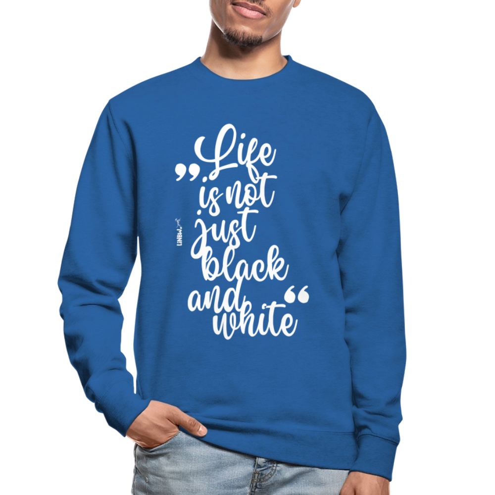 LiNBW. Männer Pullover Life is not just black and white - Royalblau