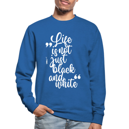 LiNBW. Männer Pullover Life is not just black and white - Royalblau