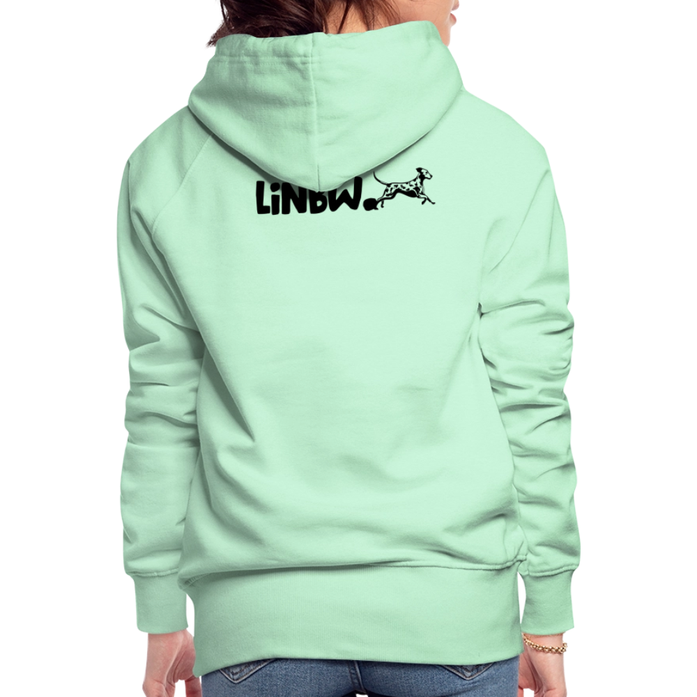 LiNBW. Frauen Hoodie Life is not just black and white - helles Mintgrün