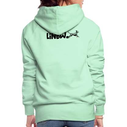 LiNBW. Frauen Hoodie Life is not just black and white - helles Mintgrün