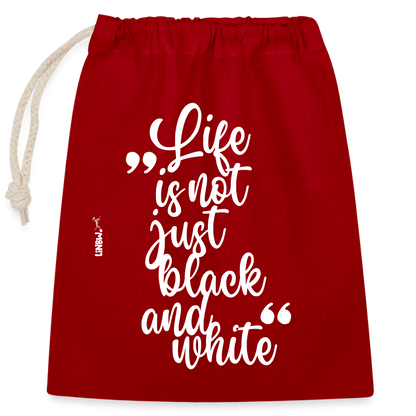 LiNBW. Baumwollbeutel Life is not just black and white - Rot