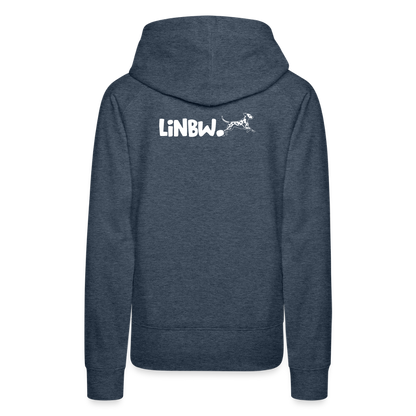 LiNBW. Frauen Hoodie Life is not just black and white - Jeansblau