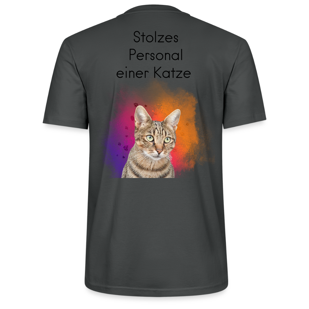LiNBW. Männer T-Shirt Stolzes Personal einer Katze - Anthrazit