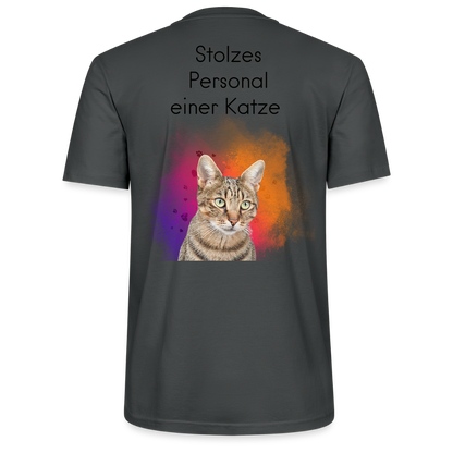 LiNBW. Männer T-Shirt Stolzes Personal einer Katze - Anthrazit