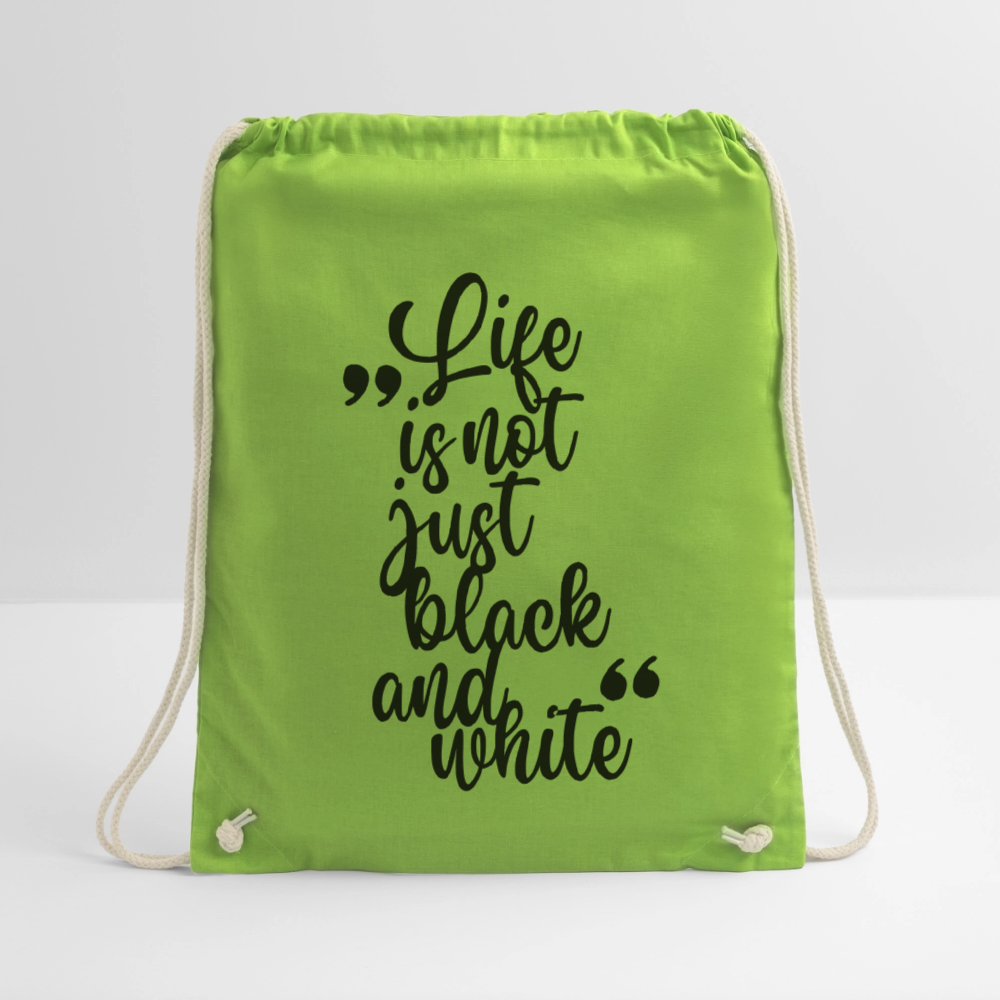 LiNBW. Turnbeutel Life is not just black and white - Neongrün