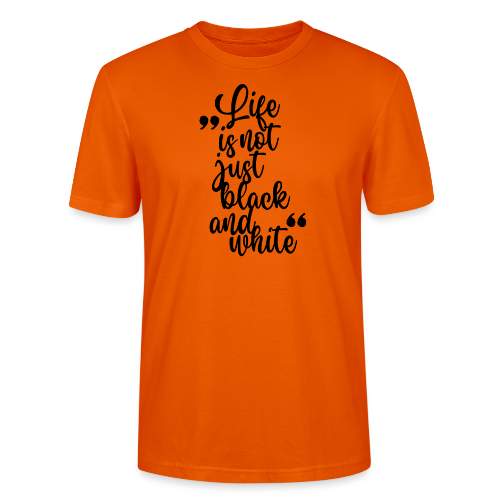 LiNBW. Männer T-Shirt Life is not just black and white - Tieforange