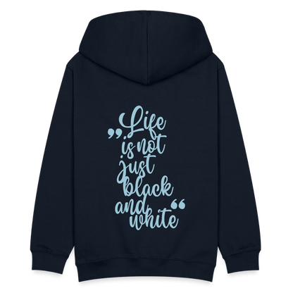 LiNBW. Kinder Hoodie Life is not just black and white - Navy