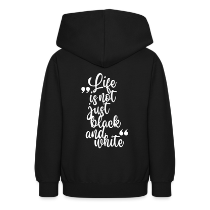 LiNBW. Teenager Hoodie Life is not just black and white - Schwarz