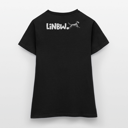 LiNBW. Frauen T-Shirt Dalmatiner Life is not just black and white - Schwarz