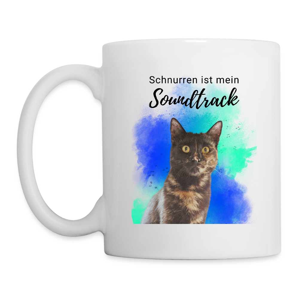 LiNBW. Keramiktasse Schnurren ist mein Soundtrack - Weiß