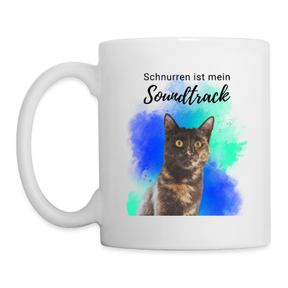 LiNBW. Keramiktasse Schnurren ist mein Soundtrack - Weiß