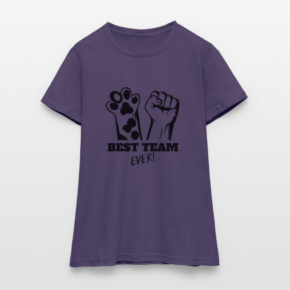 LiNBW. Frauen T-Shirt Best Team Ever - Dunkellila