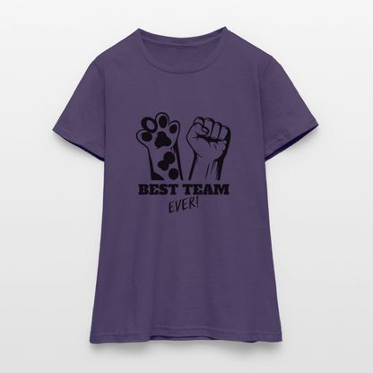 LiNBW. Frauen T-Shirt Best Team Ever - Dunkellila