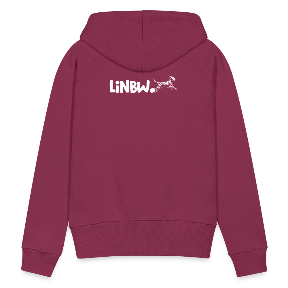 LiNBW. Frauen Hoodie Life is not just black and white - Bordeaux