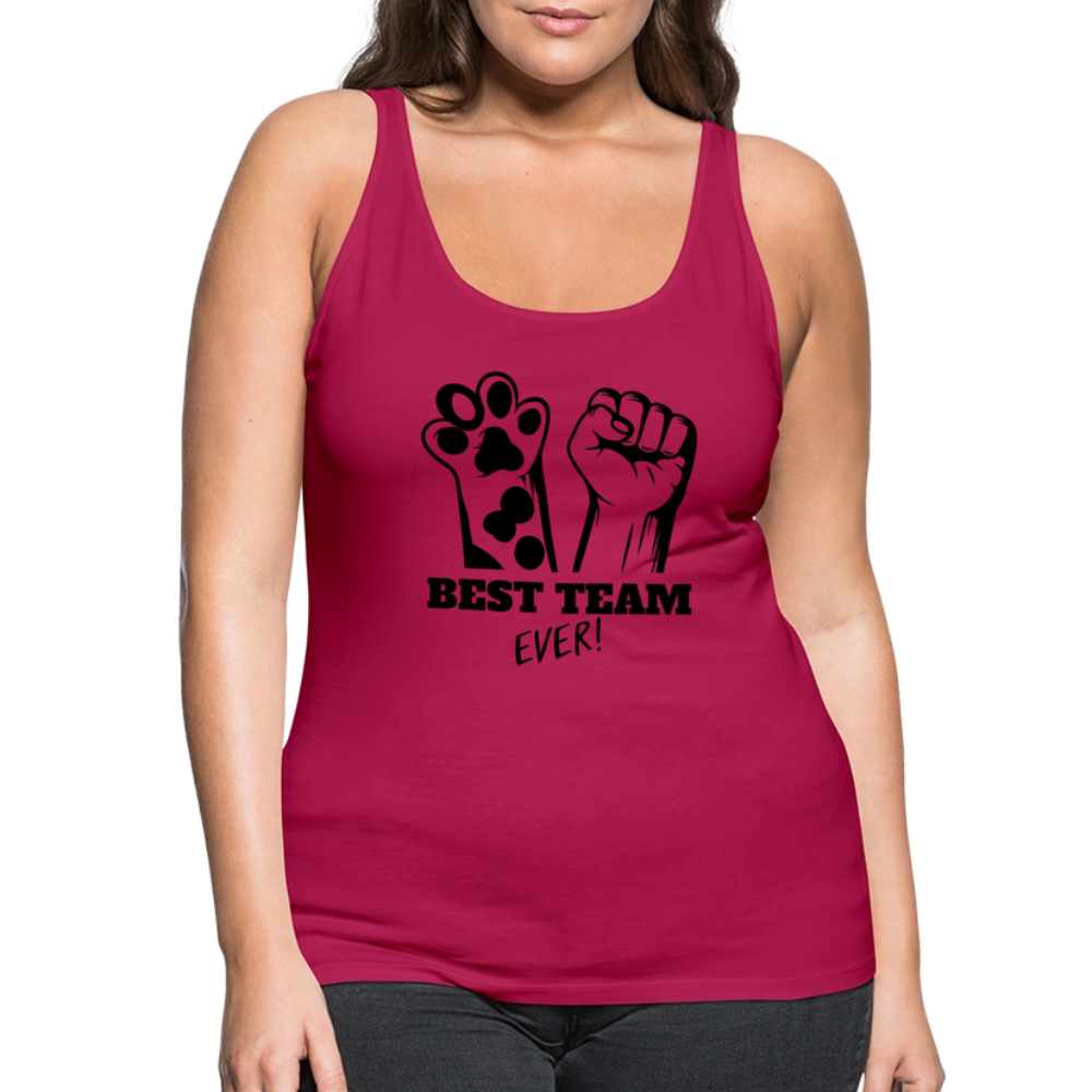 LiNBW. Frauen Tank-Top Best Team Ever - dunkles Pink