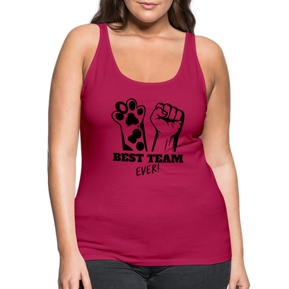 LiNBW. Frauen Tank-Top Best Team Ever - dunkles Pink