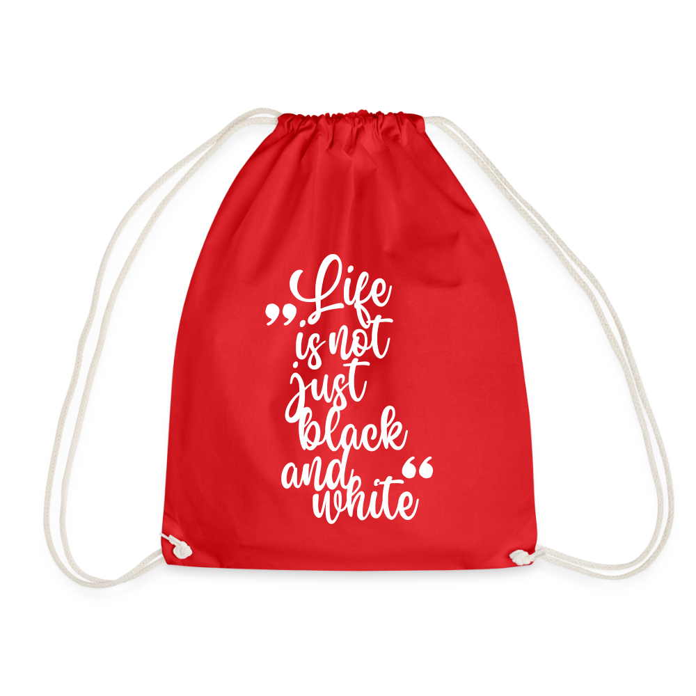 LiNBW. Turnbeutel Life is not just black and white - Rot