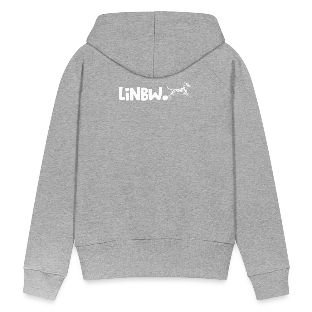 LiNBW. Frauen Hoodie Life is not just black and white - Grau meliert
