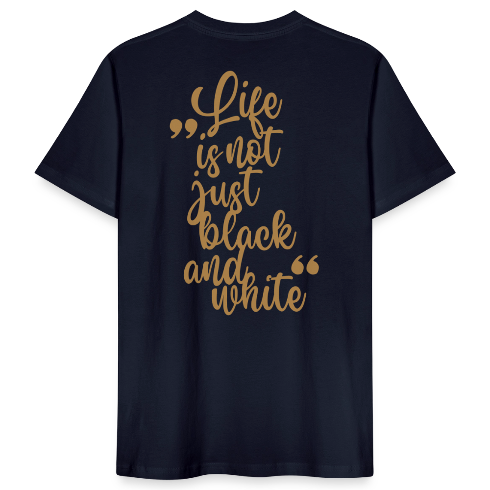 LiNBW. Männer T-Shirt Life is not just black and white - Navy