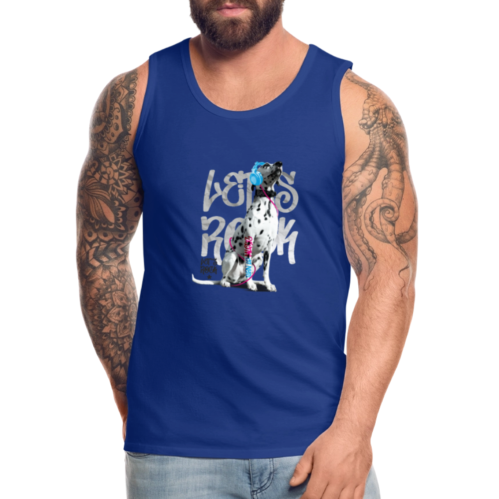 LiNBW. Männer Tank-Top Dalmatiner Let's Rock - Königsblau
