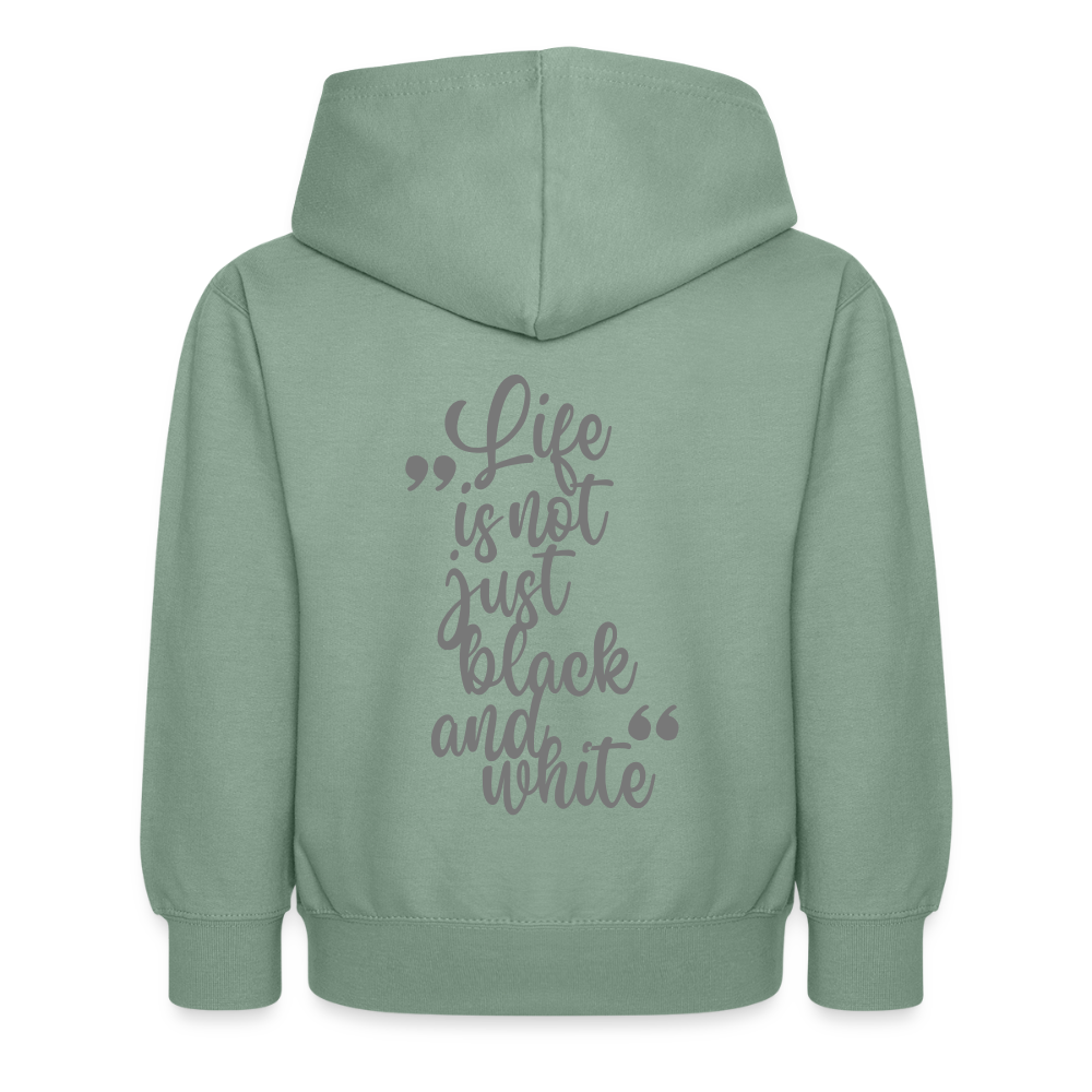 LiNBW. Kinder Hoodie Life is not just black and white - Graugrün