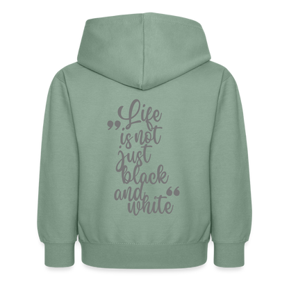 LiNBW. Kinder Hoodie Life is not just black and white - Graugrün