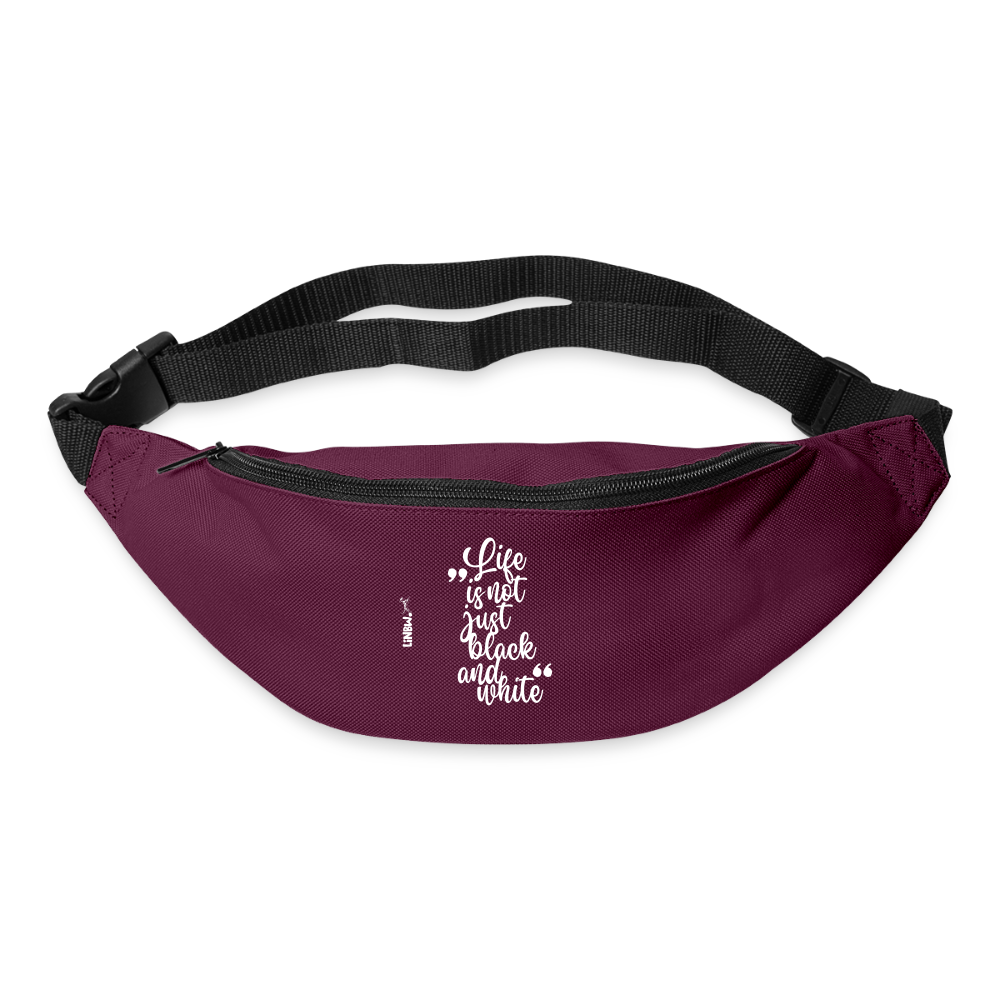 LiNBW. Gürteltasche Life is not just black and white - Burgunderrot