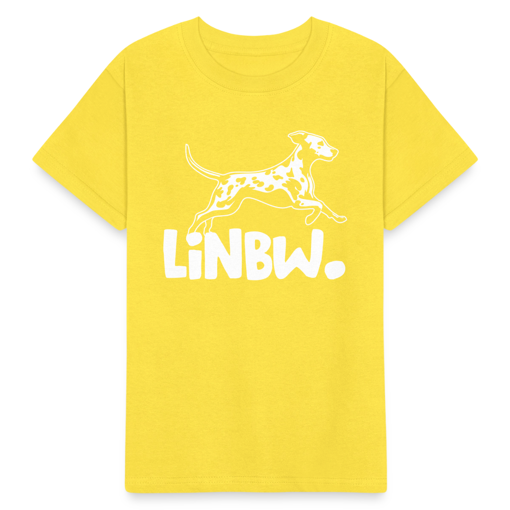 Kinder-T-Shirt – Dalmatiner-Logo „LiNBW.“ | Für kleine Fans mit Stil - Gelb