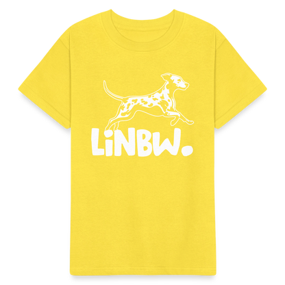 Kinder-T-Shirt – Dalmatiner-Logo „LiNBW.“ | Für kleine Fans mit Stil - Gelb