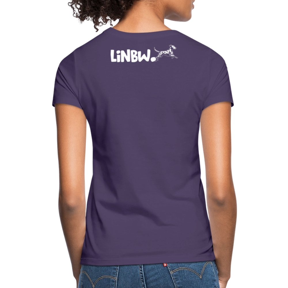 LiNBW. Frauen T-Shirt Life is not just black and white - Dunkellila