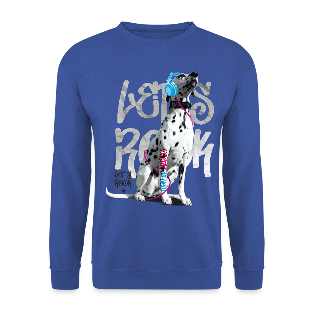 LiNBW. Männer Pullover Dalmatiner Let's Rock - Royalblau
