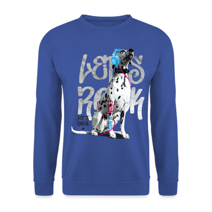 LiNBW. Männer Pullover Dalmatiner Let's Rock - Royalblau