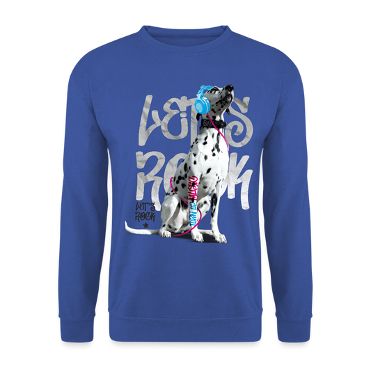 LiNBW. Männer Pullover Dalmatiner Let's Rock - Royalblau