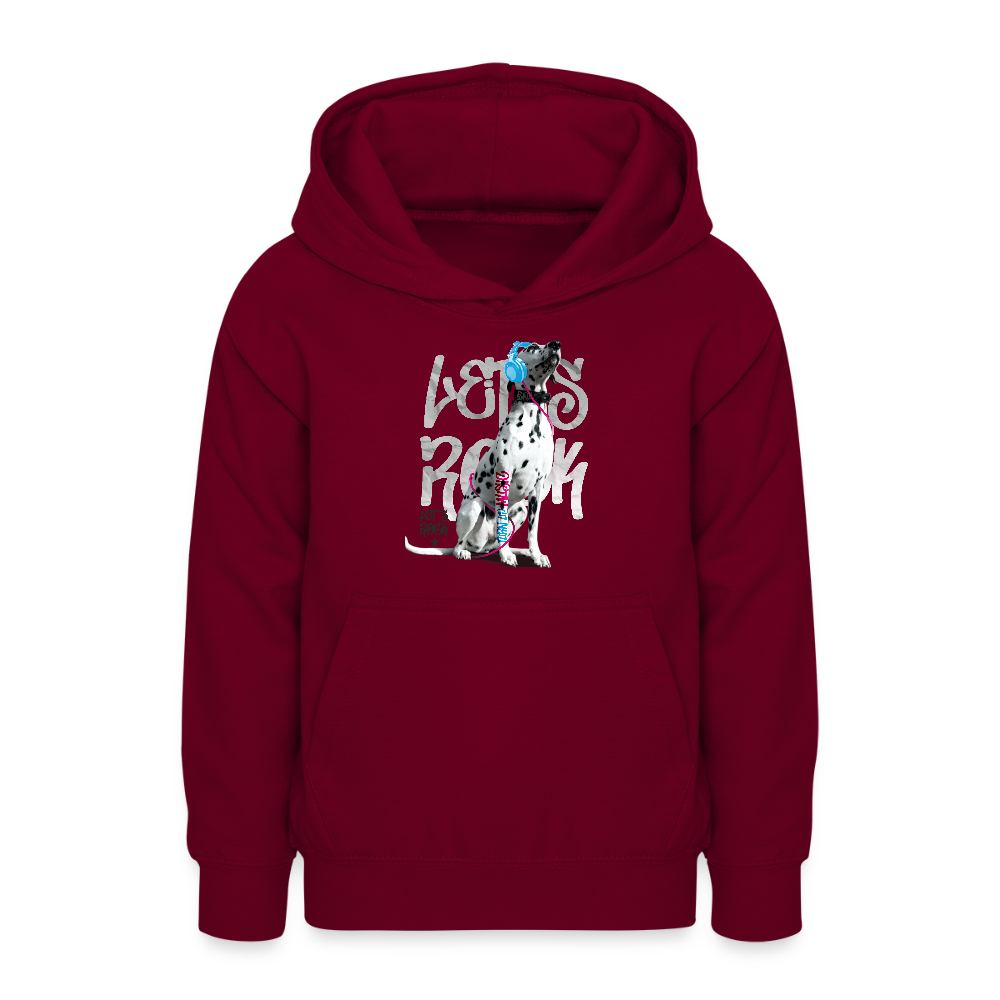 LiNBW. Teenager Hoodie Dalmatiner Let's Rock - Bordeaux