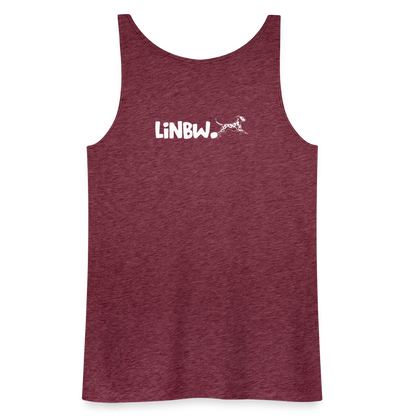 LiNBW. Frauen Tank-Top Life is not just black and white - Bordeauxrot meliert