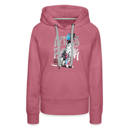 LiNBW. Frauen Hoodie Dalmatiner Let's Rock - Malve
