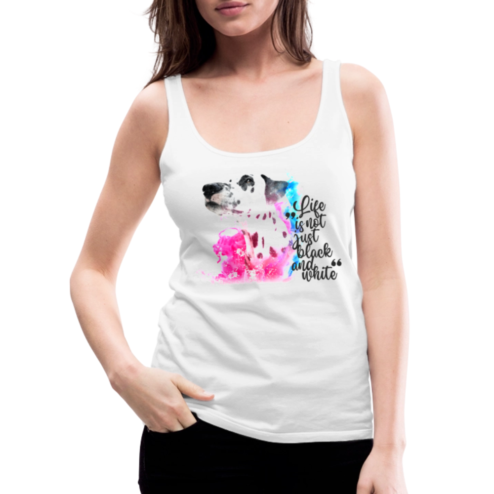 LiNBW. Frauen Tank-Top Dalmatiner Life is not just black and white - Weiß