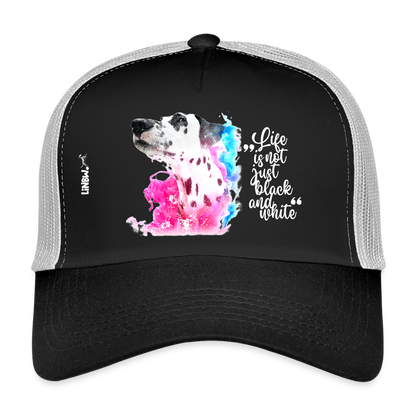 LiNBW. Cap Dalmatiner Life is not just black and white - Schwarz/Steingrau